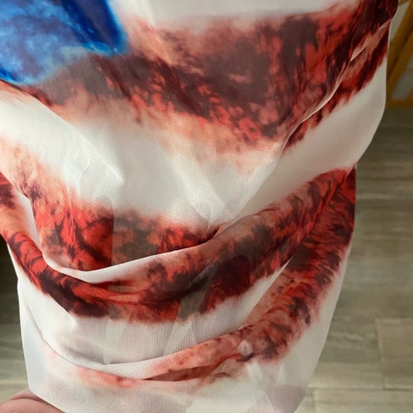 Venus American Flag Tank, Sheer Shirt USA Size XS Small - Picture 3 of 6
